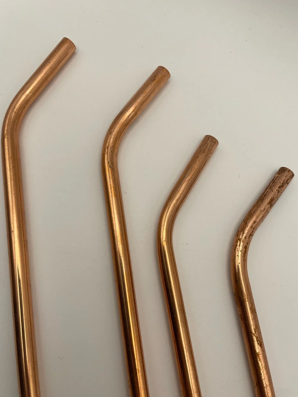 Copper Cure 100% Copper Mugs with Straws (4)